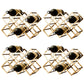 Metal Countertop Wine Glass Rack Modern Stackable Wine Bottle Holder in Gold 16"L x 6"W x 12"H 4 Piece Set Clearhalo 'furn' 'furn_wine_racks' 'Furniture' 'Kitchen & Dining Furniture' 'Wine Racks' 'wine_racks' 6693735