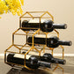 Metal Countertop Wine Glass Rack Modern Stackable Wine Bottle Holder in Gold Clearhalo 'furn' 'furn_wine_racks' 'Furniture' 'Kitchen & Dining Furniture' 'Wine Racks' 'wine_racks' 6693740
