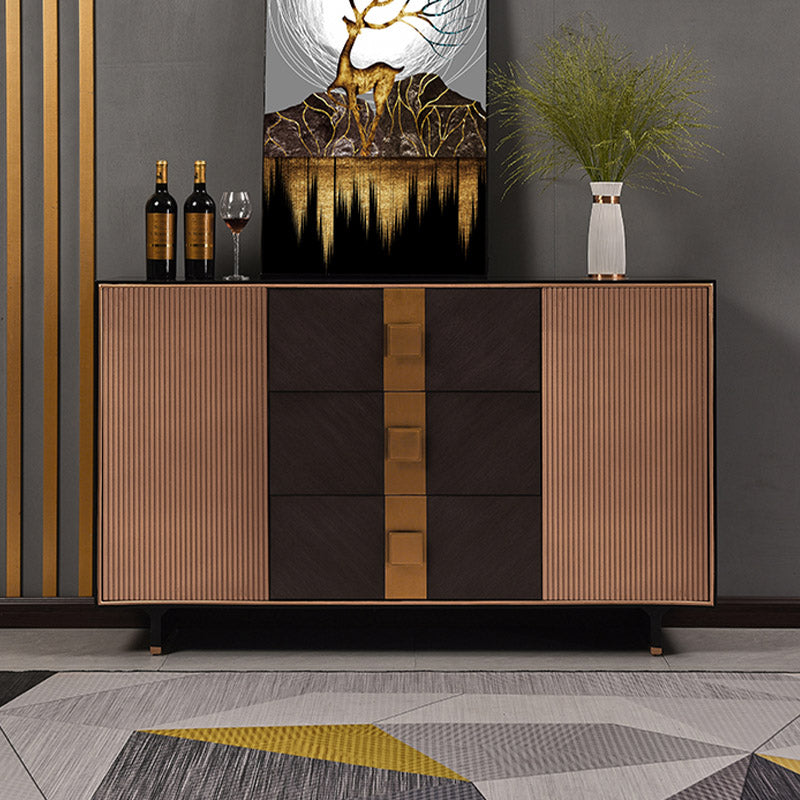 Gabinetto di sideboard in legno massiccio con cassetti moderno server da pranzo