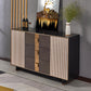 Gabinetto di sideboard in legno massiccio con cassetti moderno server da pranzo