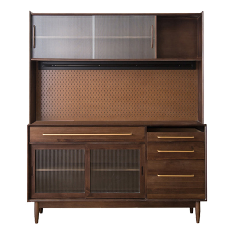 Sideboard in legno massiccio moderno Tavolo da 4-Drawer Sideboard per soggiorno