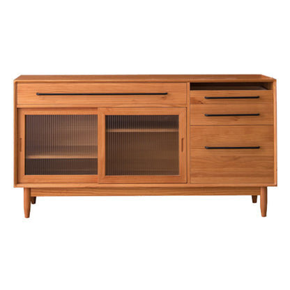 Sideboard in legno massiccio moderno Tavolo da 4-Drawer Sideboard per soggiorno