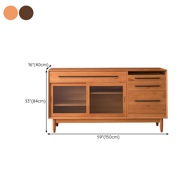 Sideboard in legno massiccio moderno Tavolo da 4-Drawer Sideboard per soggiorno