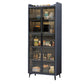 Modern Style Glass Door Server Wood Dinner Server without LED Lights