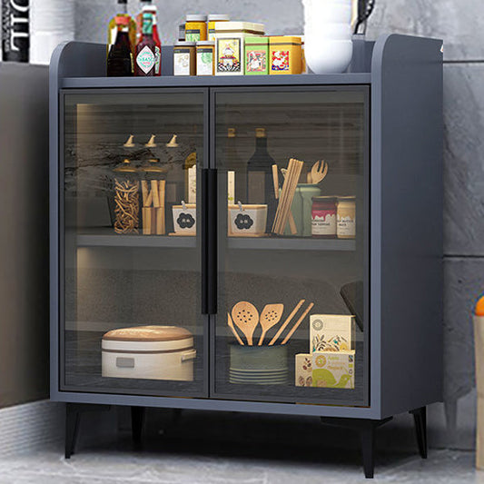 Server moderno per le porte del server di vetro in stile Server in legno senza luci a LED