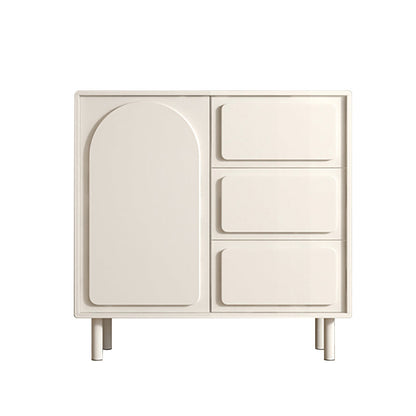 Buffet de restauration en bois crédinza contemporain avec armoires et tiroirs