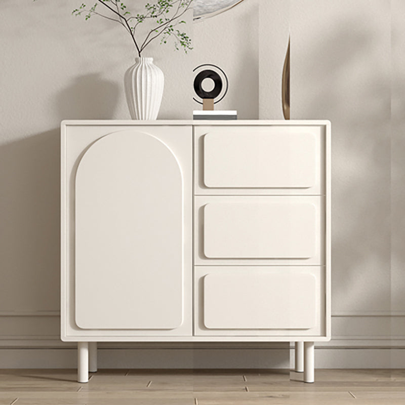 Buffet de restauration en bois crédinza contemporain avec armoires et tiroirs