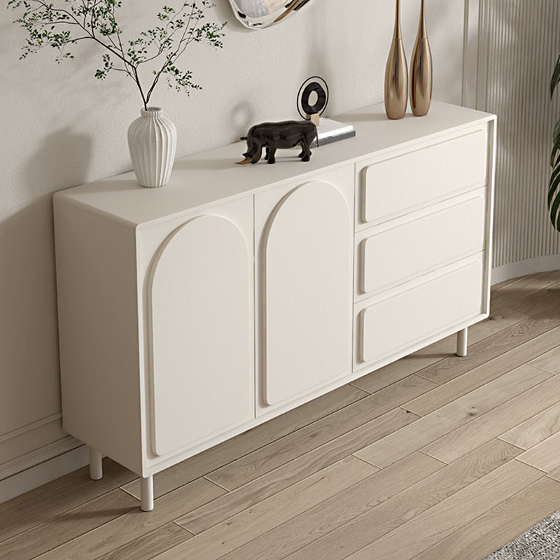 Buffet de restauration en bois crédinza contemporain avec armoires et tiroirs