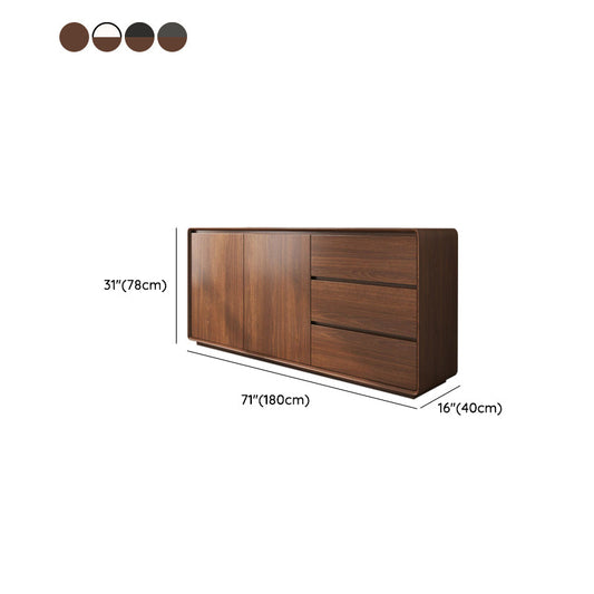 Credenza in stile contemporaneo a buffet da pranzo in legno con armadi e cassetti