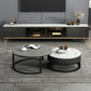 Console porta TV in pietra Console multimediale per TV con contenitore chiuso con gambe