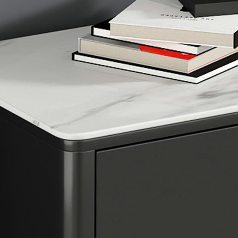 Console porta TV in pietra Console multimediale per TV con contenitore chiuso con gambe