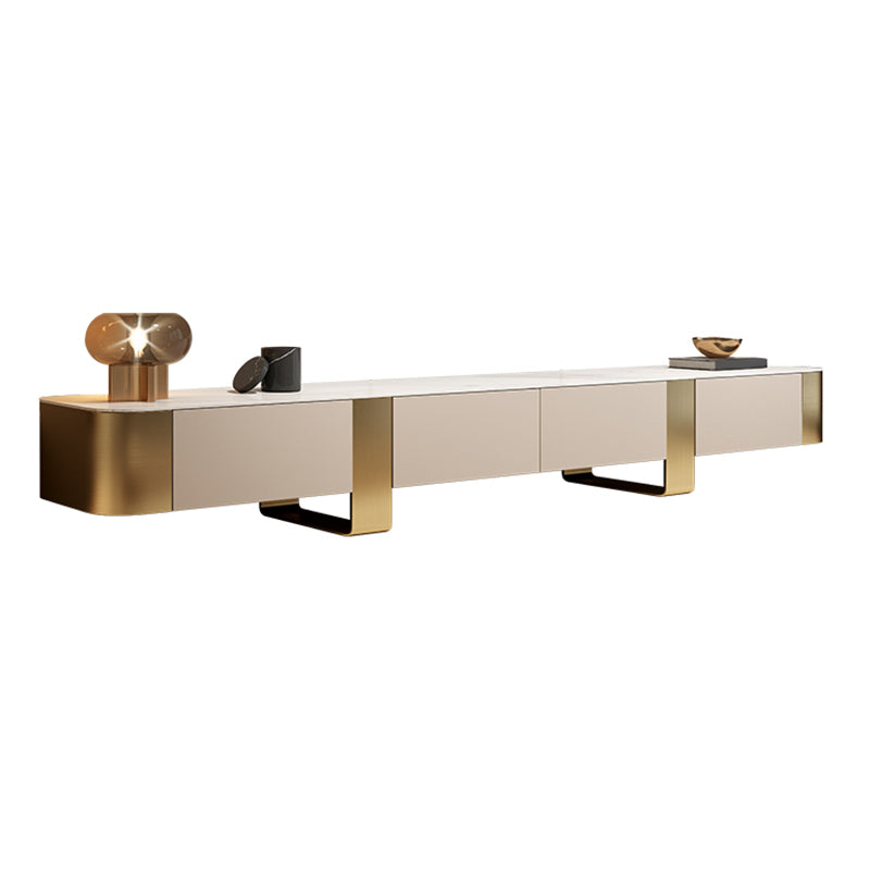 Stone TV Stand Console Contemporary TV Media Console with Drawers Clearhalo 'furn' 'furn_tv_stands_entertainment_centers' 'Furniture' 'Living Room Furniture' 'TV Stands & Entertainment Centers' 'TV Stands & Media Storage Furniture' 'tv_stands_entertainment_centers' 6696289
