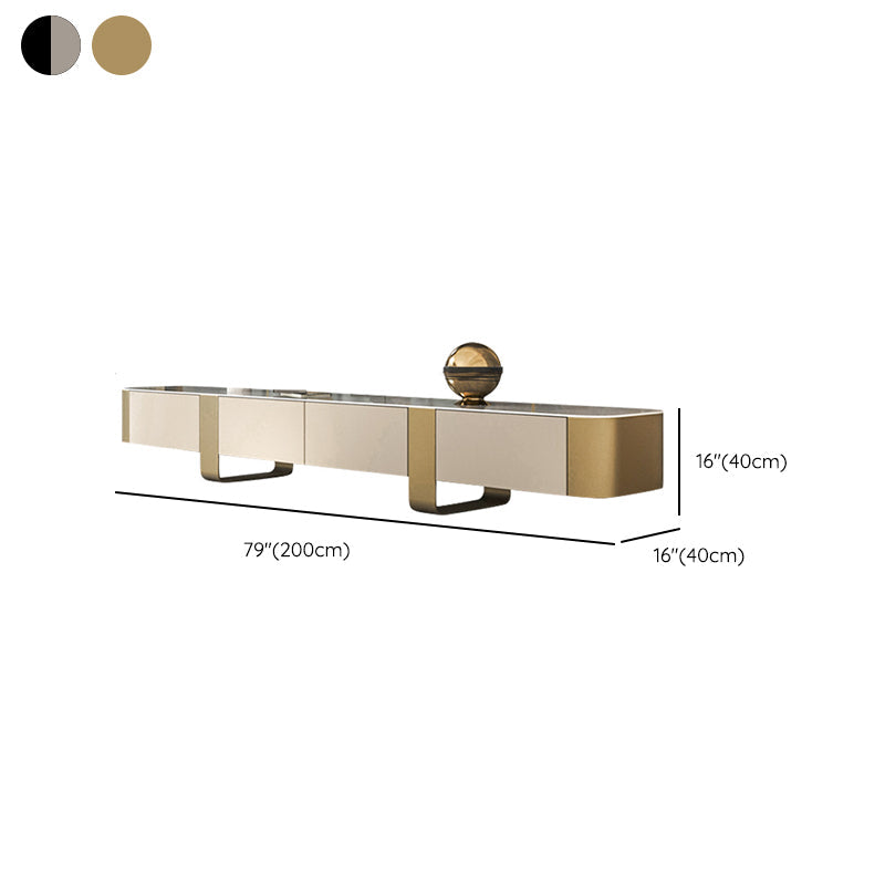 Stone TV Stand Console Contemporary TV Media Console with Drawers Clearhalo 'furn' 'furn_tv_stands_entertainment_centers' 'Furniture' 'Living Room Furniture' 'TV Stands & Entertainment Centers' 'TV Stands & Media Storage Furniture' 'tv_stands_entertainment_centers' 6696295