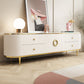 Contemporary TV Media Console Stone TV Console with 4 Drawers 87"L x 16"W x 22"H Clearhalo 'furn' 'furn_tv_stands_entertainment_centers' 'Furniture' 'Living Room Furniture' 'TV Stands & Entertainment Centers' 'TV Stands & Media Storage Furniture' 'tv_stands_entertainment_centers' 6696381