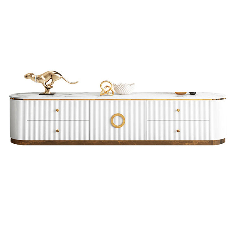 Contemporary TV Media Console Stone TV Console with 4 Drawers Clearhalo 'furn' 'furn_tv_stands_entertainment_centers' 'Furniture' 'Living Room Furniture' 'TV Stands & Entertainment Centers' 'TV Stands & Media Storage Furniture' 'tv_stands_entertainment_centers' 6696382