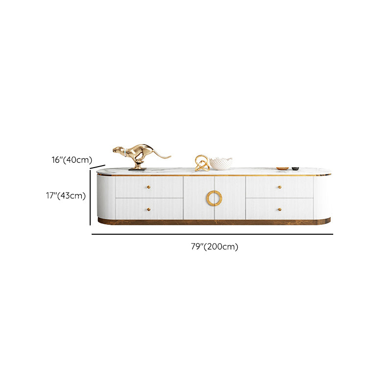 Contemporary TV Media Console Stone TV Console with 4 Drawers Clearhalo 'furn' 'furn_tv_stands_entertainment_centers' 'Furniture' 'Living Room Furniture' 'TV Stands & Entertainment Centers' 'TV Stands & Media Storage Furniture' 'tv_stands_entertainment_centers' 6696393