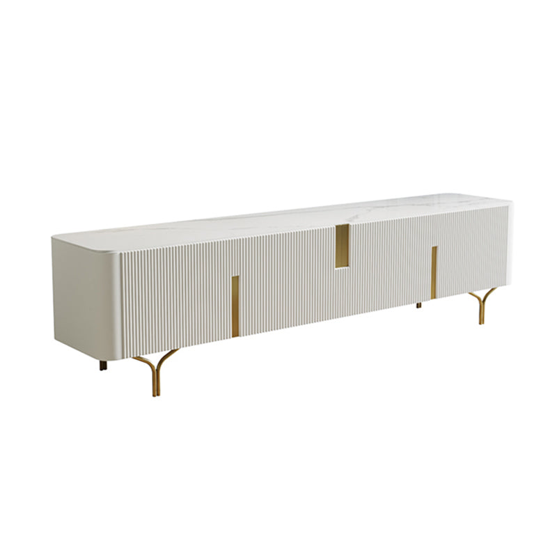 Console porta TV con contenitore chiuso Console multimediale TV in pietra con gambe