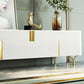 Console porta TV con contenitore chiuso Console multimediale TV in pietra con gambe