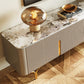Console porta TV con contenitore chiuso Console multimediale TV in pietra con gambe