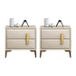 Modern Bed Nightstand Leather Bedside Cabinet with 2 Drawers