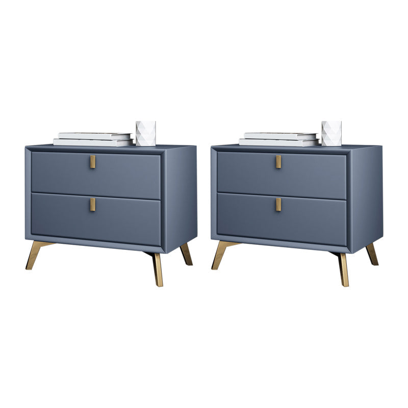 Zeitgenössischer Betten Nachttisch Leder am Nachtschrank mit Schubladen