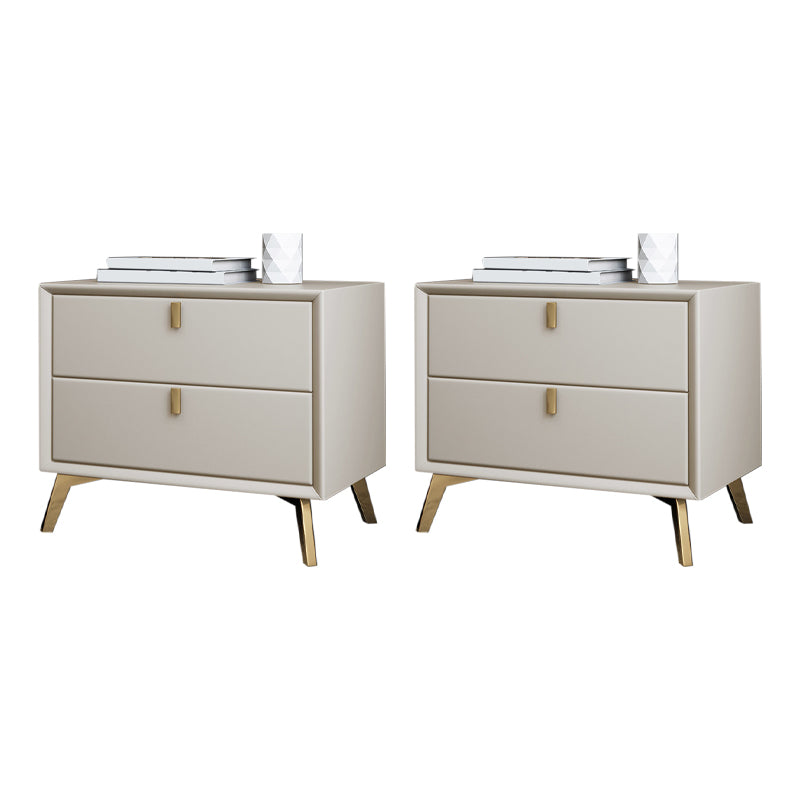 Zeitgenössischer Betten Nachttisch Leder am Nachtschrank mit Schubladen