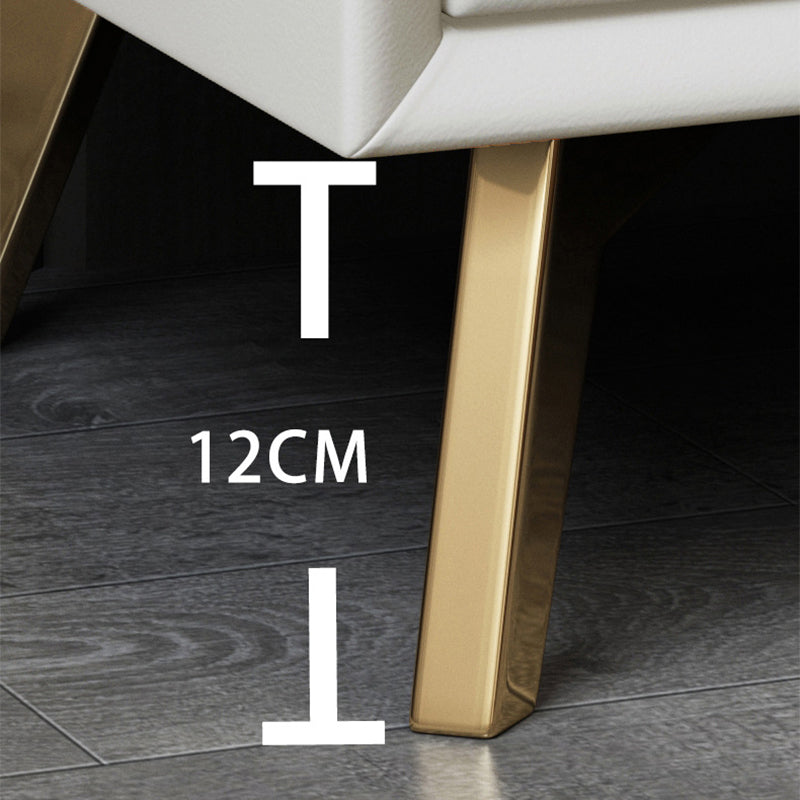 Zeitgenössischer Betten Nachttisch Leder am Nachtschrank mit Schubladen