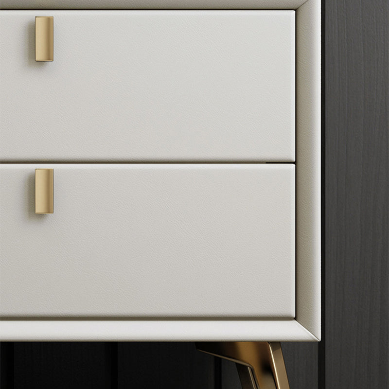 Zeitgenössischer Betten Nachttisch Leder am Nachtschrank mit Schubladen