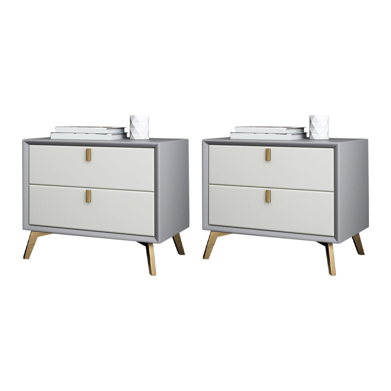 Zeitgenössischer Betten Nachttisch Leder am Nachtschrank mit Schubladen