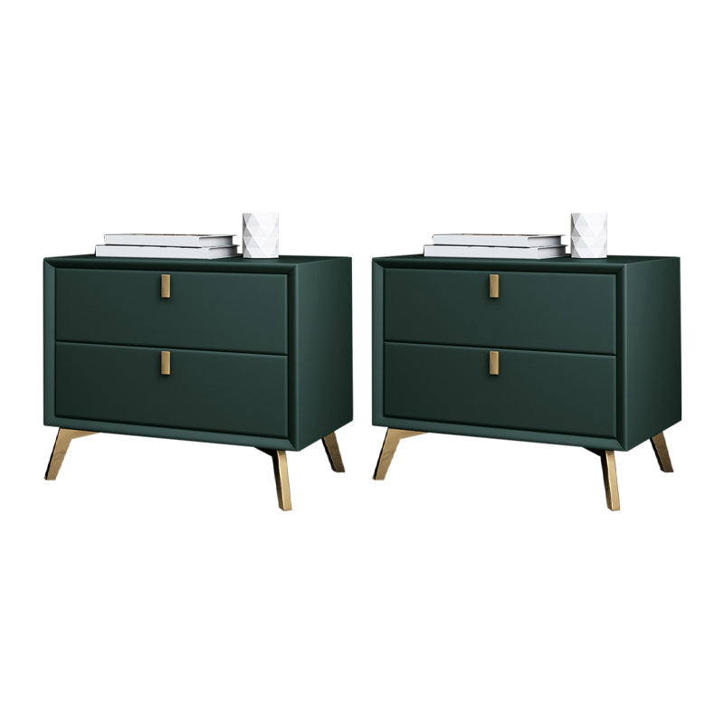 Zeitgenössischer Betten Nachttisch Leder am Nachtschrank mit Schubladen