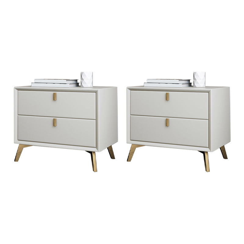 Zeitgenössischer Betten Nachttisch Leder am Nachtschrank mit Schubladen