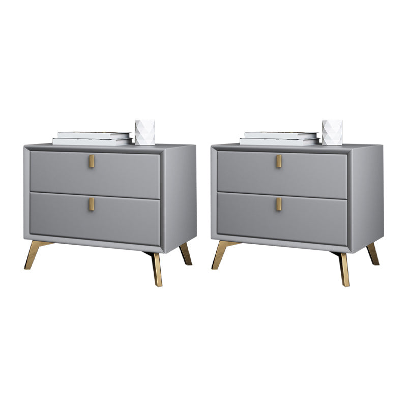 Zeitgenössischer Betten Nachttisch Leder am Nachtschrank mit Schubladen