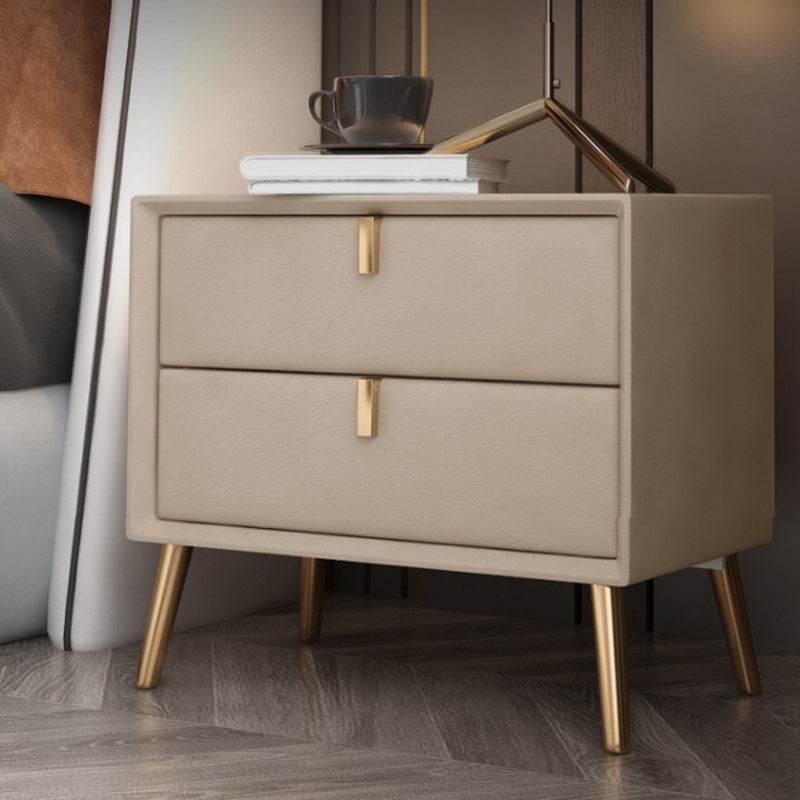 Massives Holz am Nachttisch Nachttisch mit 2 Schubladen