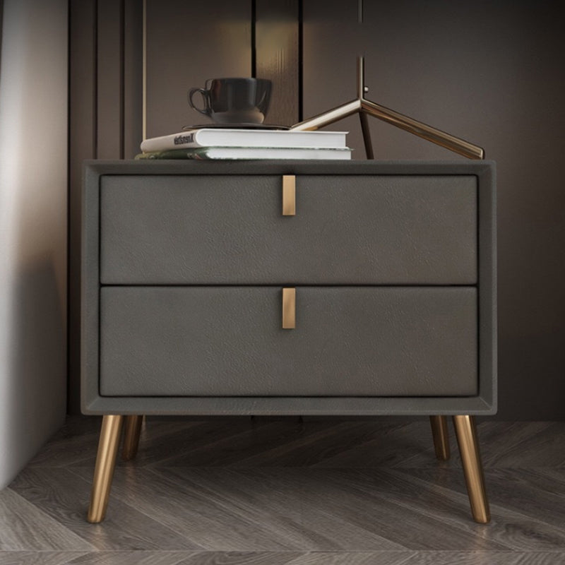 Massives Holz am Nachttisch Nachttisch mit 2 Schubladen