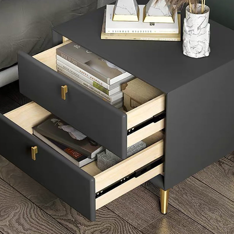 Massives Holz am Nachttisch Nachttisch mit 2 Schubladen