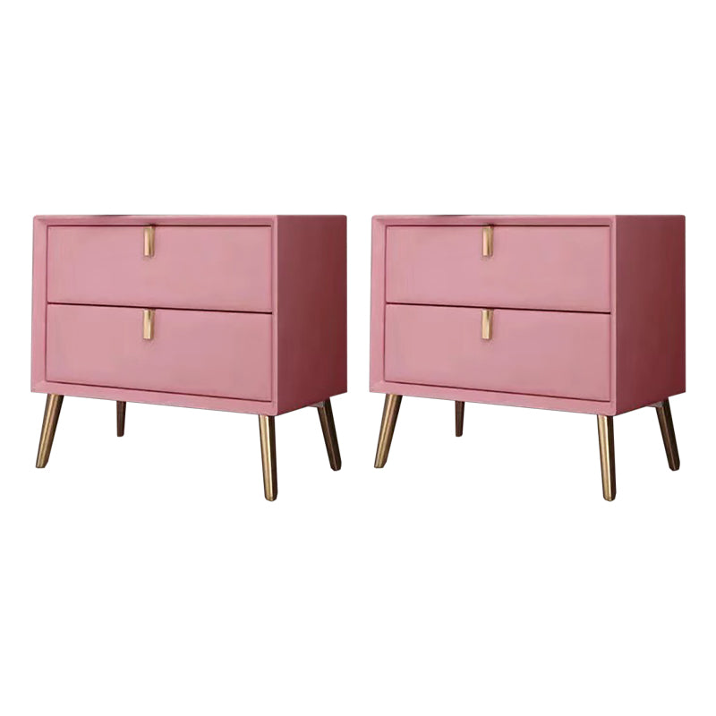 Massives Holz am Nachttisch Nachttisch mit 2 Schubladen