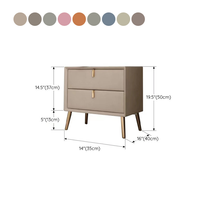 Massives Holz am Nachttisch Nachttisch mit 2 Schubladen