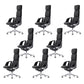 Modern Slide Desk Chair Adjustable Seat Height Fixed Arms Office Chair with Wheels