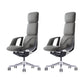 Modern Slide Desk Chair Adjustable Seat Height Fixed Arms Office Chair with Wheels