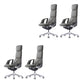 Modern Slide Desk Chair Adjustable Seat Height Fixed Arms Office Chair with Wheels