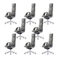 Modern Slide Desk Chair Adjustable Seat Height Fixed Arms Office Chair with Wheels