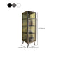Contemporary Curio Cabinet Metal Glass Doors Hutch Buffet for Dining Room Clearhalo 'Display & China Cabinets' 'display_china_cabinets' 'furn' 'furn_display_china_cabinets' 'Furniture' 'Kitchen & Dining Furniture' 6697023