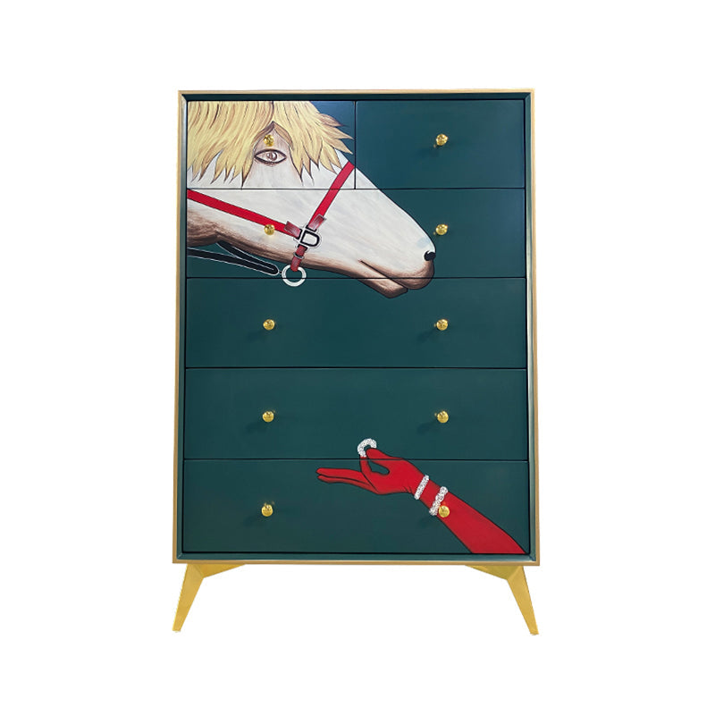 Wooden Storage Chest Contemporary Storage Chest Dresser for Bedroom Green Clearhalo 'Bedroom Furniture' 'Dressers & Chests' 'dressers_chests' 'furn' 'furn_dressers_chests' 'Furniture' 6697037