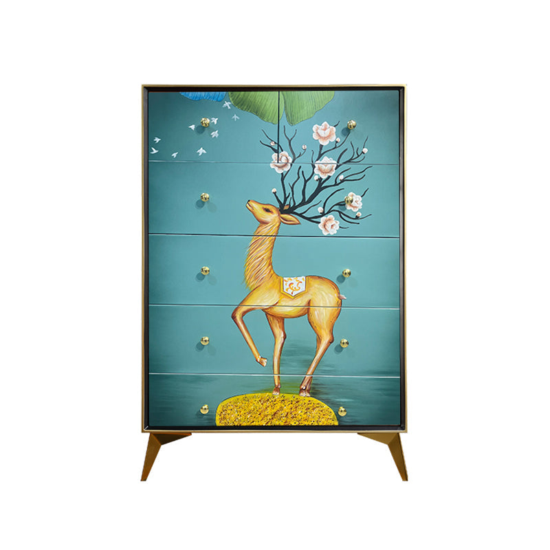 Wooden Storage Chest Contemporary Storage Chest Dresser for Bedroom Aqua Clearhalo 'Bedroom Furniture' 'Dressers & Chests' 'dressers_chests' 'furn' 'furn_dressers_chests' 'Furniture' 6697041