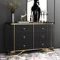 Commode en pierre de coffre de rangement Glam classique de 15,6 pouces de largeur avec 6 tiroirs