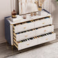 15.6" Width Classic Glam Storage Chest Stone Storage Chest Dresser