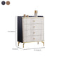 15.6" Width Classic Glam Storage Chest Stone Storage Chest Dresser