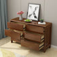 Ultra-Modern Rubberwood Double Dresser Horizontal Storage Chest Dresser for Bedroom Clearhalo 'Bedroom Furniture' 'Dressers & Chests' 'dressers_chests' 'furn' 'furn_dressers_chests' 'Furniture' 6697122