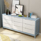 Ultra-Modern Rubberwood Double Dresser Horizontal Storage Chest Dresser for Bedroom Clearhalo 'Bedroom Furniture' 'Dressers & Chests' 'dressers_chests' 'furn' 'furn_dressers_chests' 'Furniture' 6697123