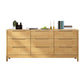 Ultra-Modern Rubberwood Double Dresser Horizontal Storage Chest Dresser for Bedroom 59"L x 16"W x 30"H Natural Clearhalo 'Bedroom Furniture' 'Dressers & Chests' 'dressers_chests' 'furn' 'furn_dressers_chests' 'Furniture' 6697125